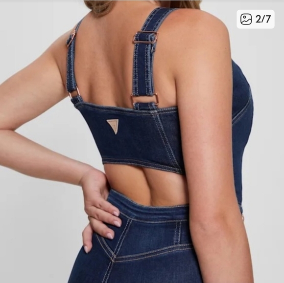 GUESS Reina Denim Jumpsuit - Picture 16 of 16